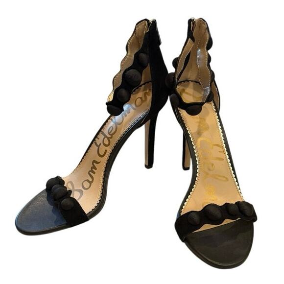 Sam Edelman Addison Leather Stiletto Sandals – Black, Size 10 - Picture 1 of 6